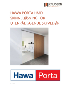 Hawa Porta HMD skinnelosning for UTENPALIGGENDE skyvedor Knudsen Dorfabrikk AS pdf 232x300 - Hawa Porta HMD skinneløsning for UTENPÅLIGGENDE skyvedør - Knudsen Dørfabrikk AS